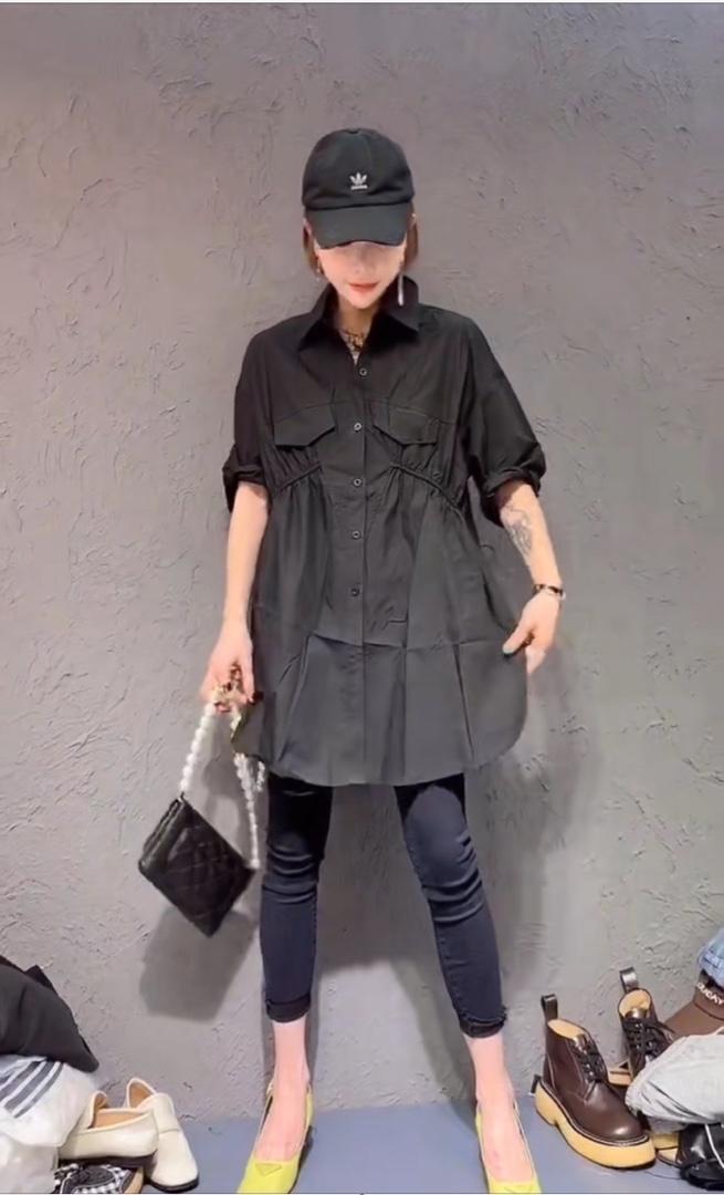 现货欧货同款衬衣可带披肩,女装,蜜思优沫