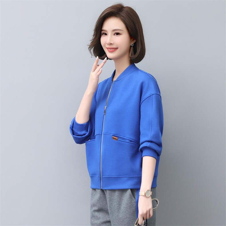 时尚休闲开衫棒球卫衣女宽松显瘦百搭外套春季新款韩版学生上衣,女装卫衣/绒衫,依恋蒂丝