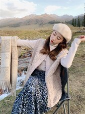 皮毛一体马甲，女装马甲，唯品