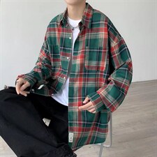 长袖衬衫男港风日系外套C8012P36图片