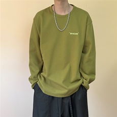 现货重磅加厚中性长袖T恤卫衣男立秋潮牌上衣A351-AT2513-P50，男装T恤，电商A351