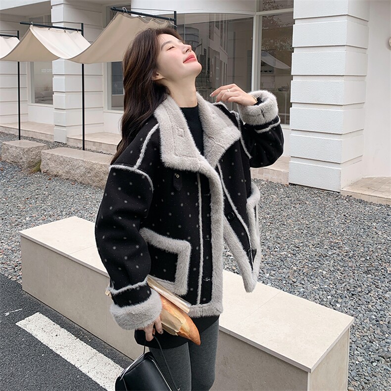 6973数据款现货大货已出小众加绒加厚皮毛一体P215-K318,女装羊绒大衣,2D034