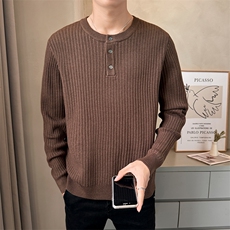 2025秋款店主风男毛衣百搭套头衫圆领打底衫上衣男B317/M321/P85，男装针织衫/毛衣，电商B317