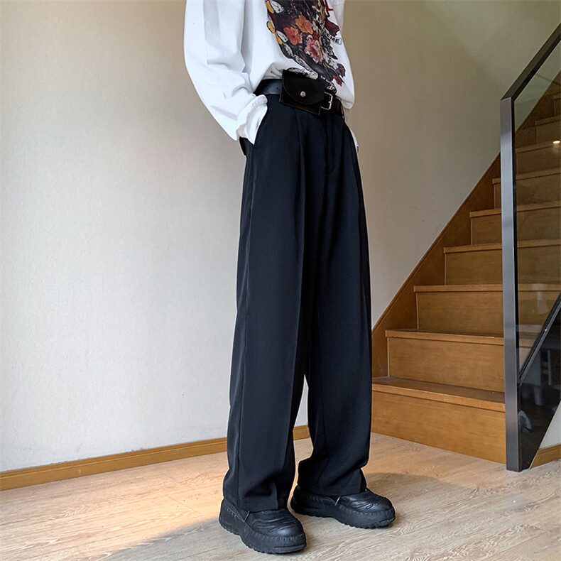 8XL-M特大码休闲百搭垂坠感西裤直筒宽松长裤西装裤男K926P55,男装休闲裤,电商D206-1