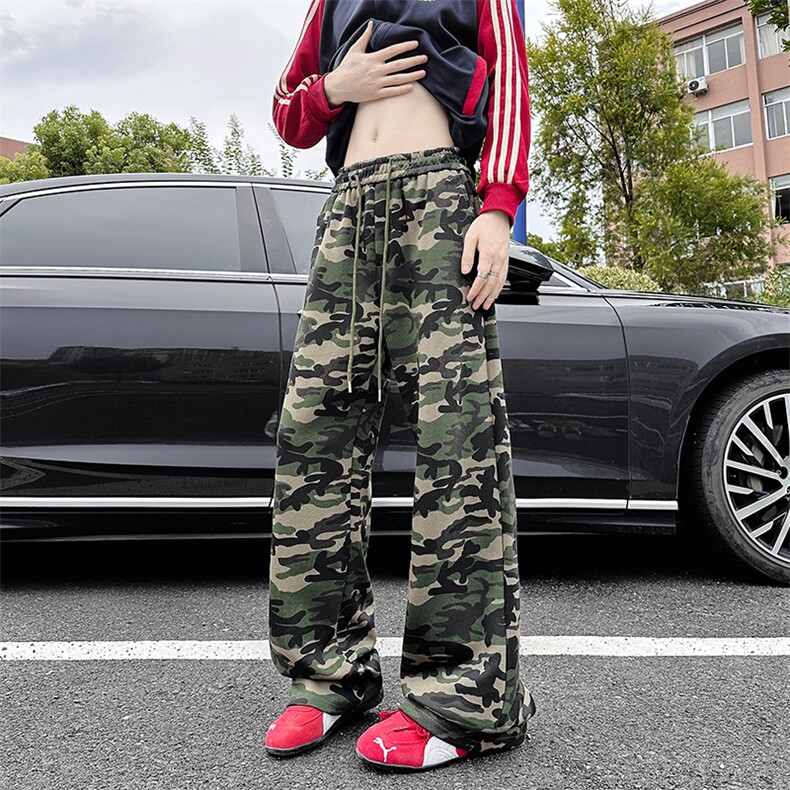 XK60020-P38男秋季潮牌宽松迷彩卫裤美式裤子,男装休闲裤,电商A178