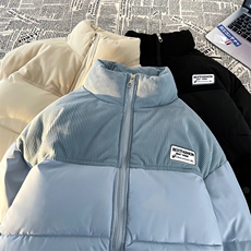 冬季加厚刺绣贴标棉衣男立领棉服棉袄情侣款外套A266-WMY8623-P75，男装棉衣，电商A266