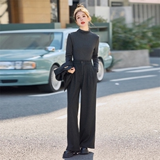 今年流行的漂亮套装女2025春季新款西装马甲阔腿裤洋气休闲三件套，女装套装/套裙，瑶迪依秀