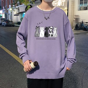 M67100-P45 加绒款-P65圆领毛衣男大码针织衫男毛线衣线衫图片