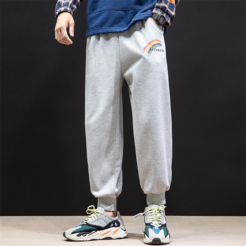 K12064-P40束脚纯棉运动裤男士休闲裤大码宽松卫裤男马切达,男装休闲裤,电商A040A