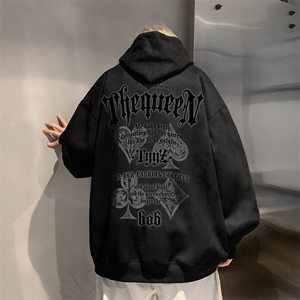 420克麂皮绒潮牌重磅连帽卫衣力推大码男XZ517A-2-JP9903-P55图片