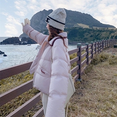 毛线编织短款羽绒服外套 P305-K408，女装羽绒服，2C299