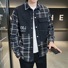 2023新款夹克外套男秋冬牛仔渐变洗水大码宽松休闲外套jk810-p98，男装夹克，电商D303