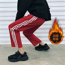 加绒加厚卫裤经典阔腿裤休闲裤男607绒/P40常规35，男装休闲裤，星座1506-1