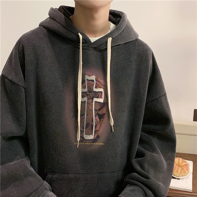 W16XZ517A-6P68秋冬新款水洗做旧宽松休闲卫衣,男装卫衣,星座517A-6