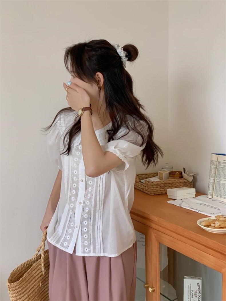 上新推荐娃娃领钩花小衫，其它，DAP