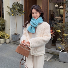 新款小香风羊羔毛外套女冬韩版甜美小个子高级感99062款P185K268，女装短外套，2C316