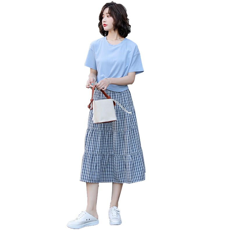 2021年夏季气质简约显瘦时尚优雅连衣裙套装,女装套装/套裙,辉之琳