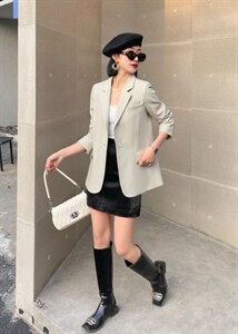 【现货】春装新款 韩版时尚修身纯色西装,女装西装,名怡