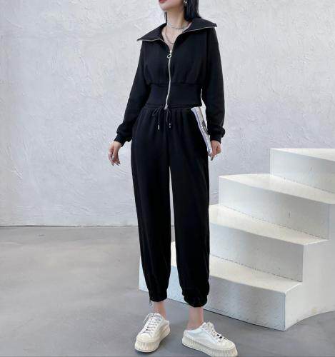 翻领针织卫衣?卫裤四色，女装卫衣/绒衫，TOP.1