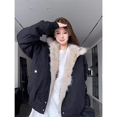 1506-1/MW8581/P96美式座山雕毛领加绒加厚棉服夹克男女冬季，男装夹克，星座1506-1