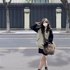 拼色毛衣秋冬季美式复古百搭宽松半开拉链针织衫卫衣外套SWJ778，男装针织衫/毛衣，星座516A
