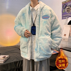 网红羊羔毛连帽棉衣外套男Z21AW159-P155限198，男装棉衣，电商A089-1