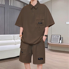 新款休闲短袖翻领百搭套装，男装休闲套装，星座1206（原A206）