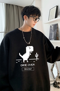 圆领毛衣男大码针织衫男毛线衣线衫M67315-P45 加绒款-P65图片