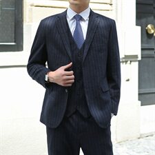 XL-9XL男士西服套装加肥加大码男婚礼西装条纹二件套190款，男装西服套装，星座802