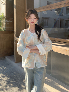 新款上新2025蓝色立体花朵刺绣防晒外套女85076-208A-P170-K255图片