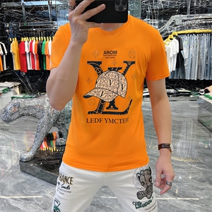 新款时尚高端精品欧货夏季男T恤短袖潮流抖音A227B-A-713-P45图片