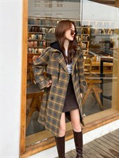 时尚潮流百搭休闲长大衣外套，其它，千利红