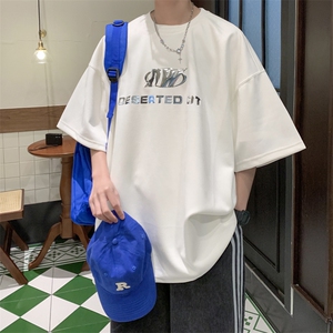 T2325 P30 控48 夏季新品设计感麂皮绒短袖图片