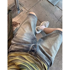 复古水洗五分牛仔短裤男女春夏年新款宽松显瘦阔腿裤子D82，男装牛仔裤，星座1116A（原606A-3）