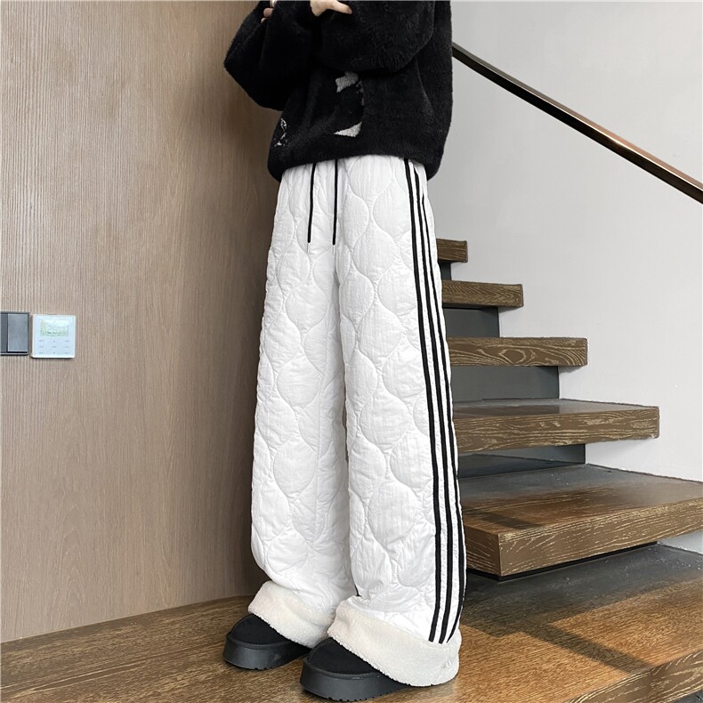 美式冬季新款条纹葫芦格设计加绒外穿棉裤B315-K25905JR-p65控89,男装棉裤,电商B315