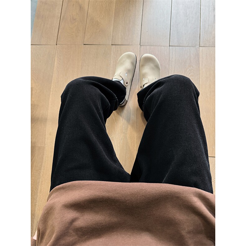 现货主推渐变复古蓝微喇直筒松紧腰休闲牛仔裤男女K5809-P50控69,男装牛仔裤,星座205