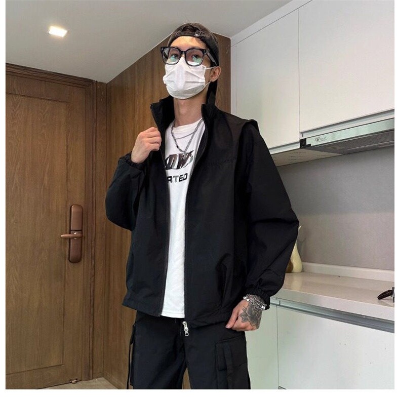 潮牌复古新款棉服宽松机能风夹克情侣户外休闲百搭痞帅外套冲锋衣,男装夹克,星座506A