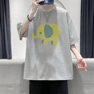 华夫格t恤男短袖男大码五分袖 HT73441-P22图片