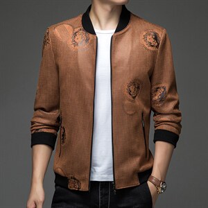 2023春秋新款男士时尚修身皮衣西装男外套皮夹克  BSN8936-P135图片