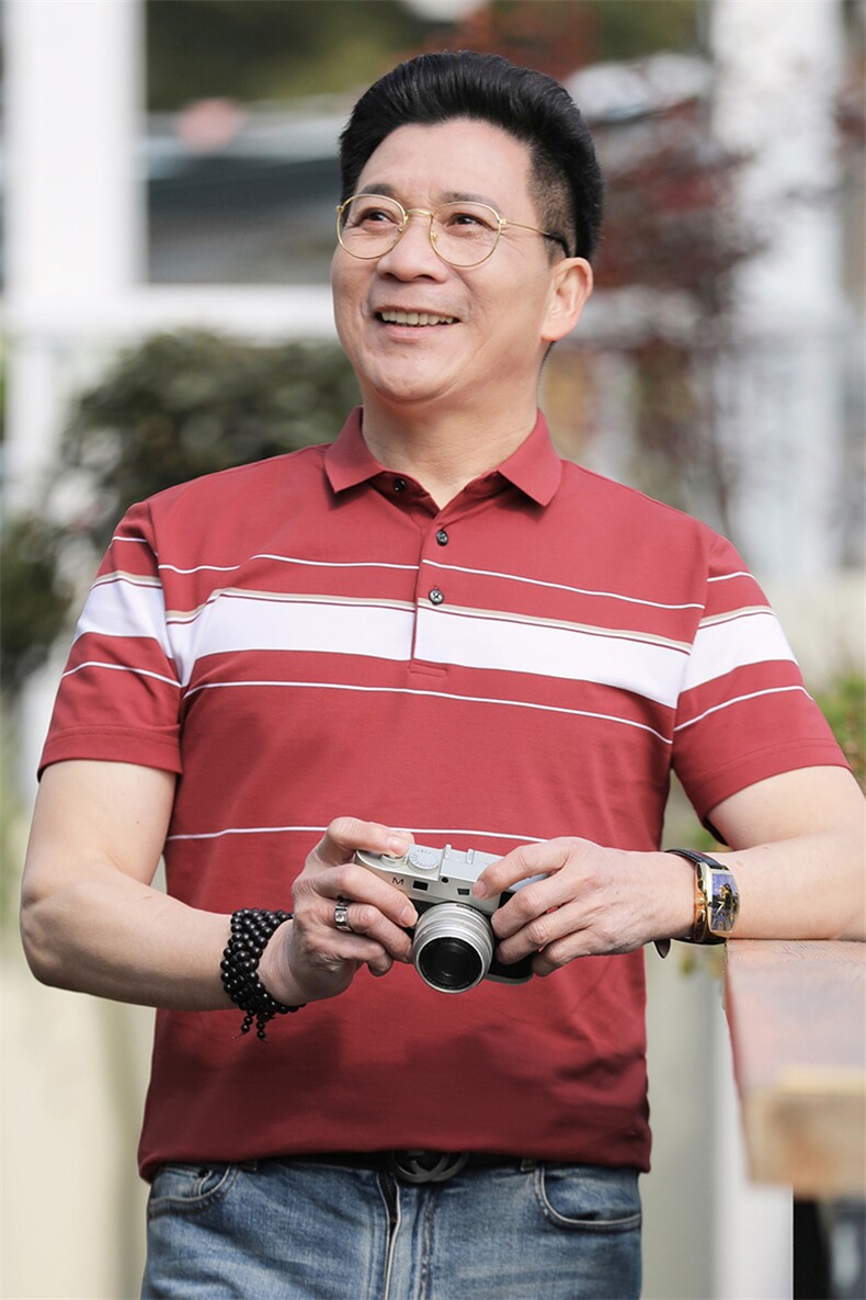 短袖翻领polo衫男士2023夏季新款薄款休闲上衣服修身半袖商务T恤,男装T恤,电商B212（原钱塘6029）