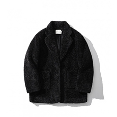 白底泰迪绒短款纯色西装大衣高级感毛呢大衣外套男77938P128控188，男装风衣，星座226-1