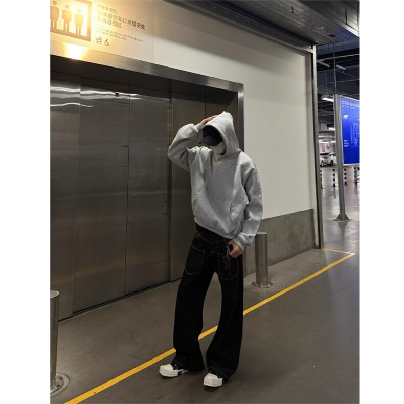 欧美高街闪电连帽卫衣男女暗黑系cleanfit上衣帽衫HXD001-P58,男装卫衣,星座910A