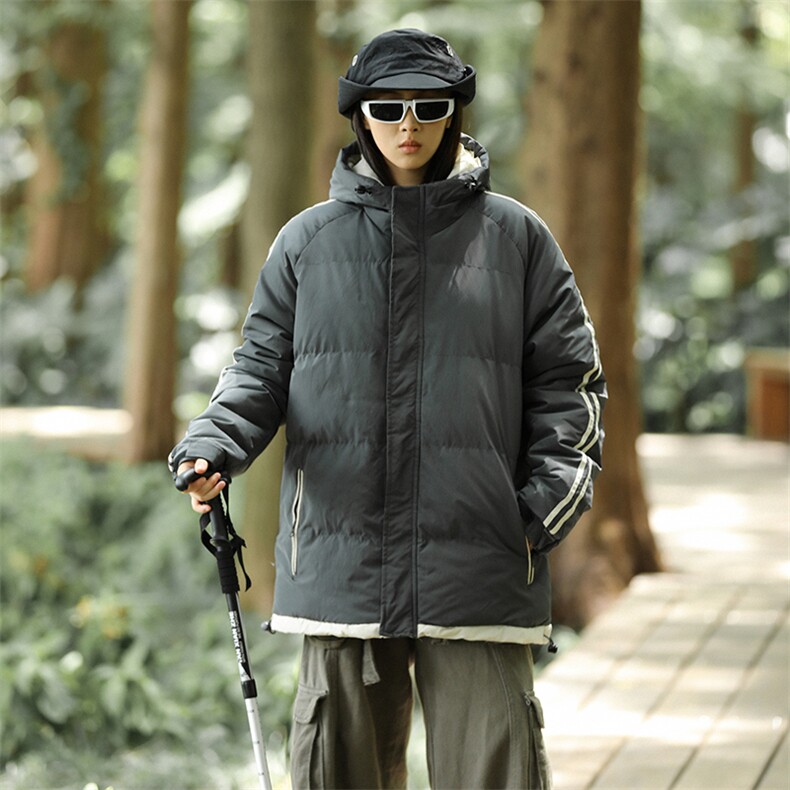 M333-P75中性情侣山系宽松型连帽棉服,男装棉衣,星座1501-1