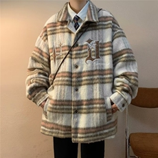 海马毛皮刺绣外套男韩版潮流高街帅2025冬季新款ins夹克W5195-P73，男装夹克，星座412