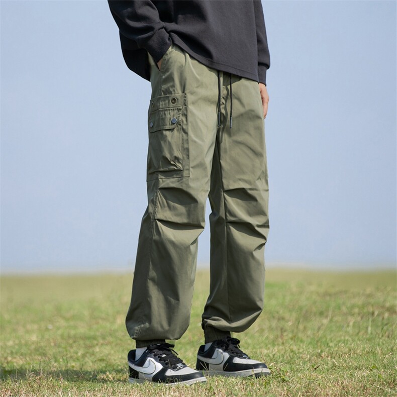 春秋季工装裤男潮美式户外登山裤宽松休闲冲锋裤长裤K3506特P50,男装休闲裤,星座309（原A406）