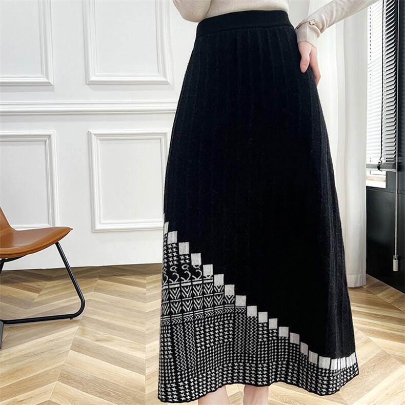 女士秋冬羊毛半身裙羊毛，女装半身裙，蒙莲贝斯