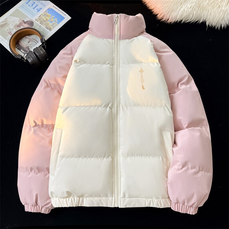 现货抖音得物可供视频三防加厚羽绒拼接棉衣外套面包棉服86650,男装棉衣,电商A486