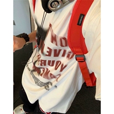 夏季美式复古星星字母印花T恤高街宽松男女情侣短袖TA137，男装T恤，星座1116A（原606A-3）