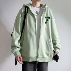 新款男百搭设计感连帽港风白墙针织外套WT3418-P55控88，男装夹克，星座717