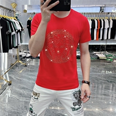 新款时尚高端精品欧货夏季男T恤短袖潮流抖音A227B-A-718-P45，男装T恤，电商A227B（原钱塘4066-1）